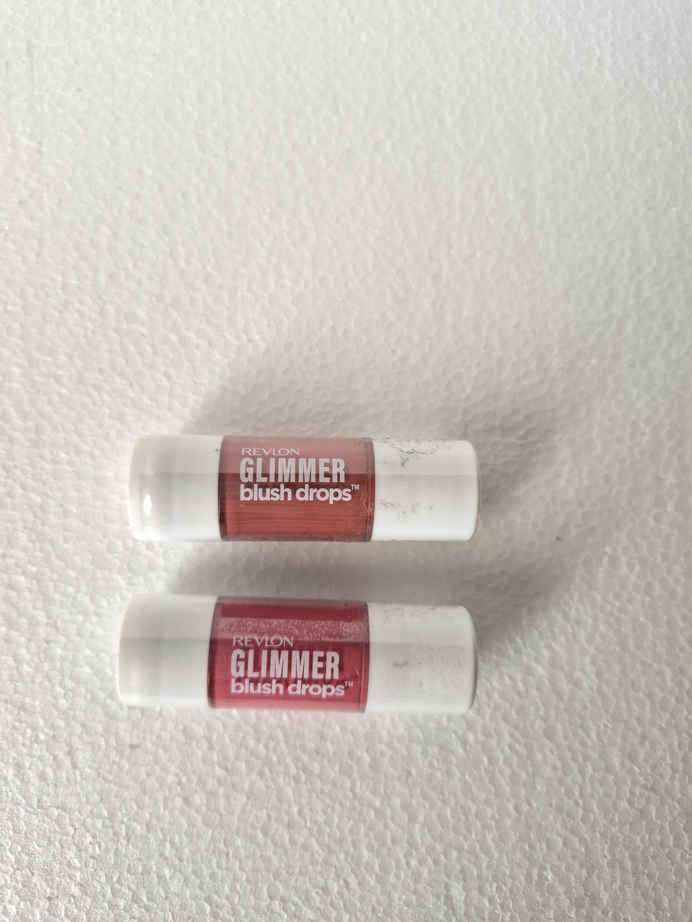 Revlon Glimmer Blush Drops Cream Blush Stick Duo Pink Peach OS